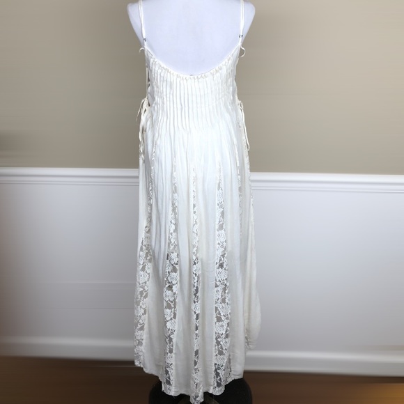 Free People cream pleated lace Hailee midi dress - Picture 15 of 15